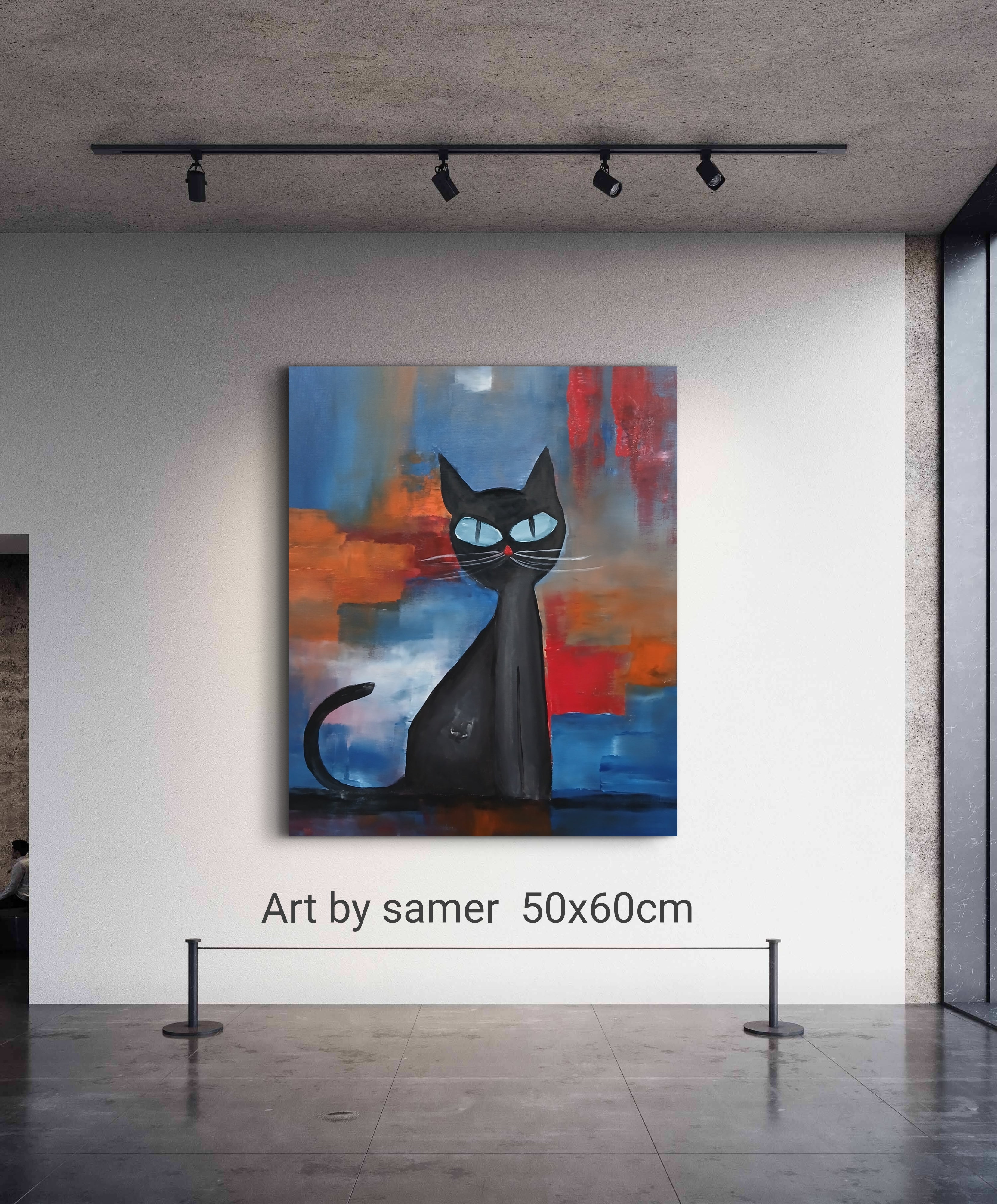 Black Cat, Art, Original.