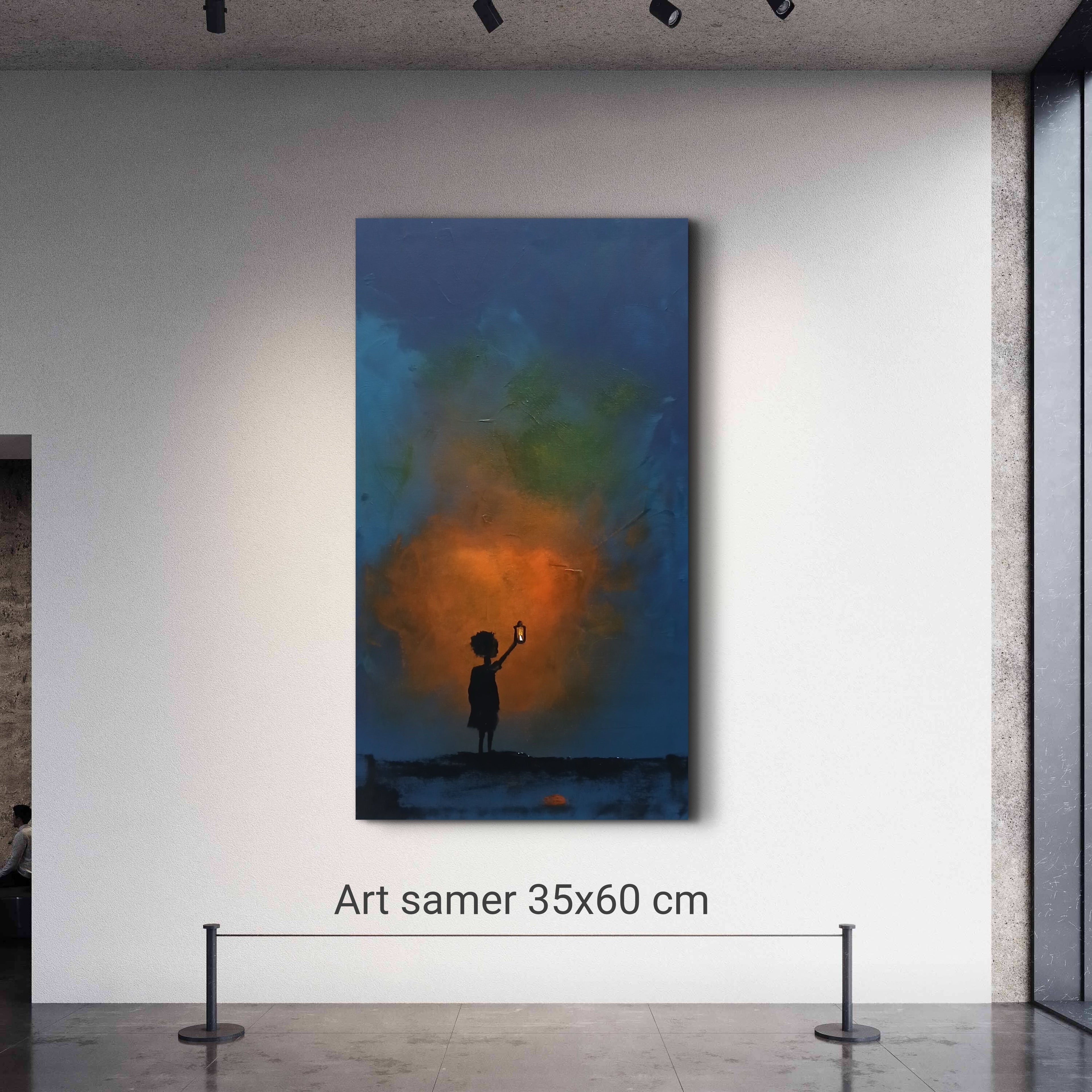 Light of Hope - Abstract Acrylic Painting 35x60 cm