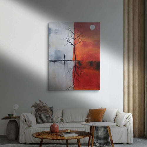 Between Two Worlds – Landscape Acrylic Painting