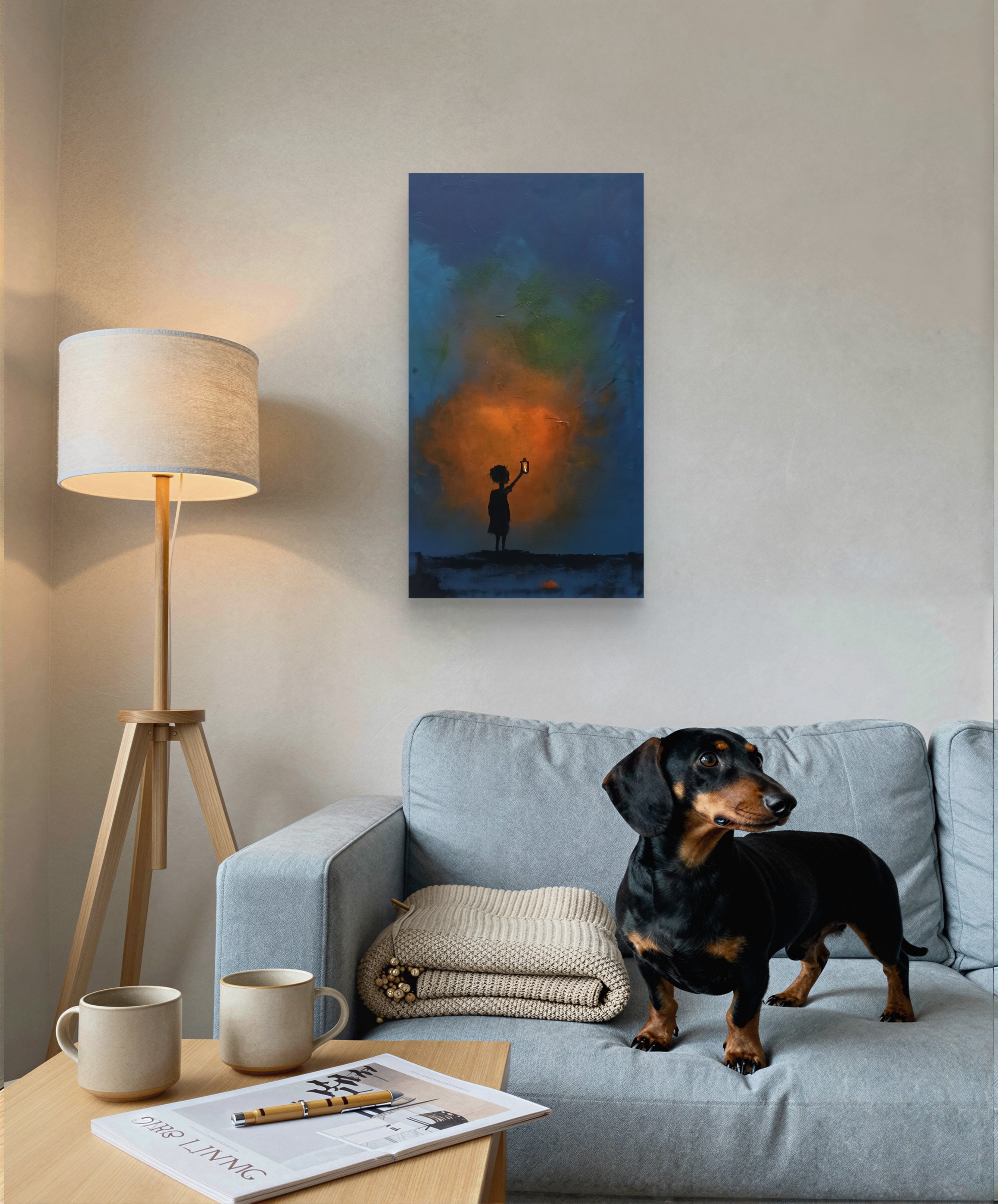 Light of Hope - Abstract Acrylic Painting 35x60 cm