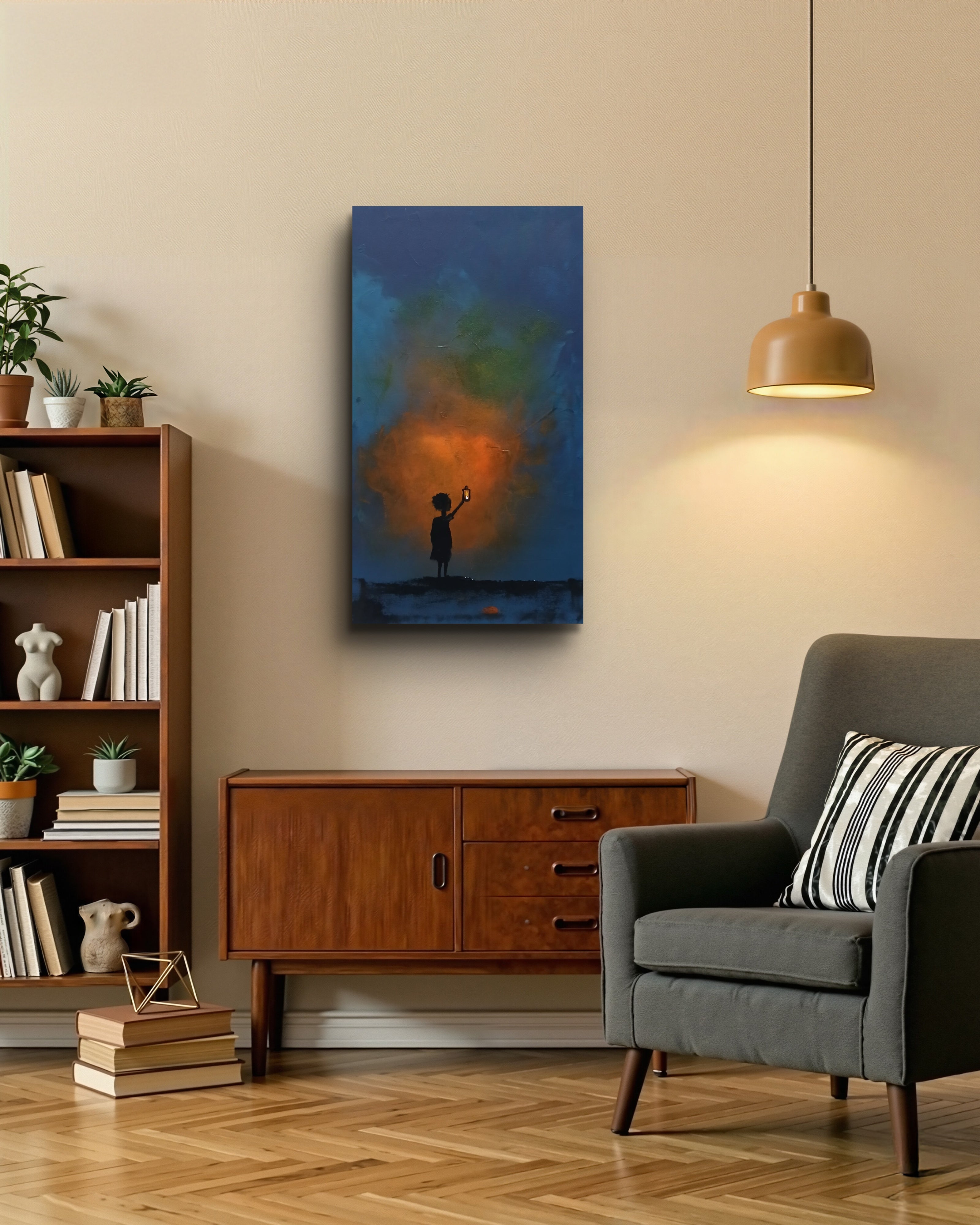 Light of Hope - Abstract Acrylic Painting 35x60 cm